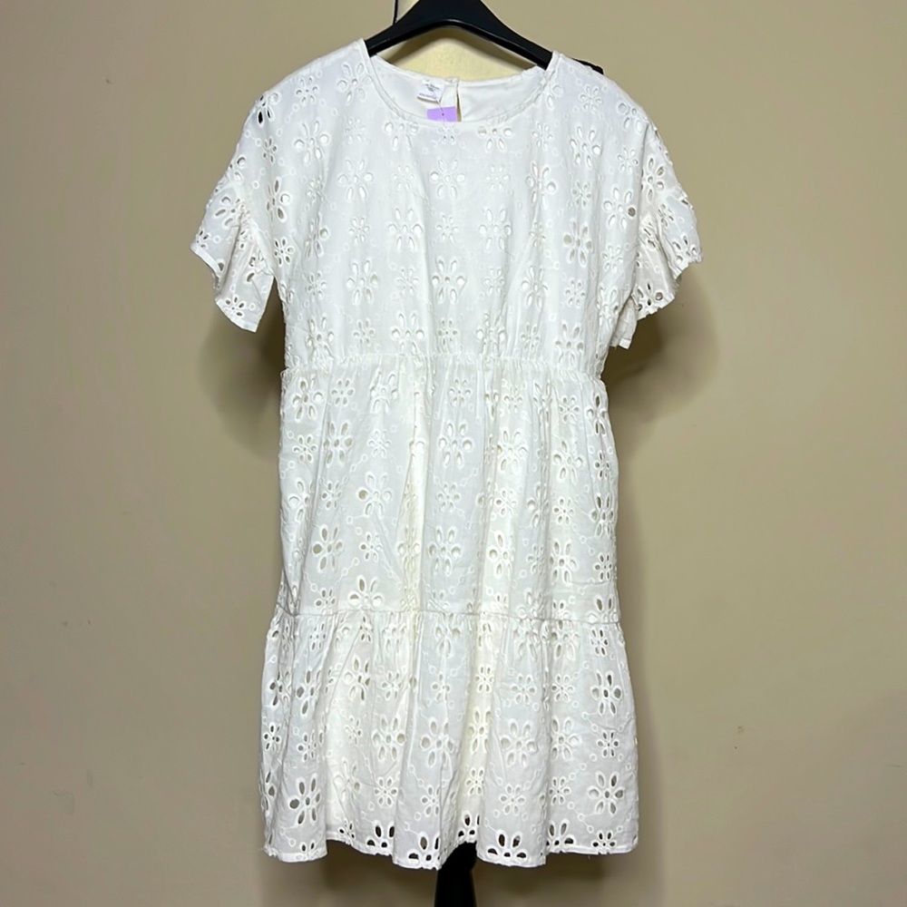 New Girl White Eyelet Dress